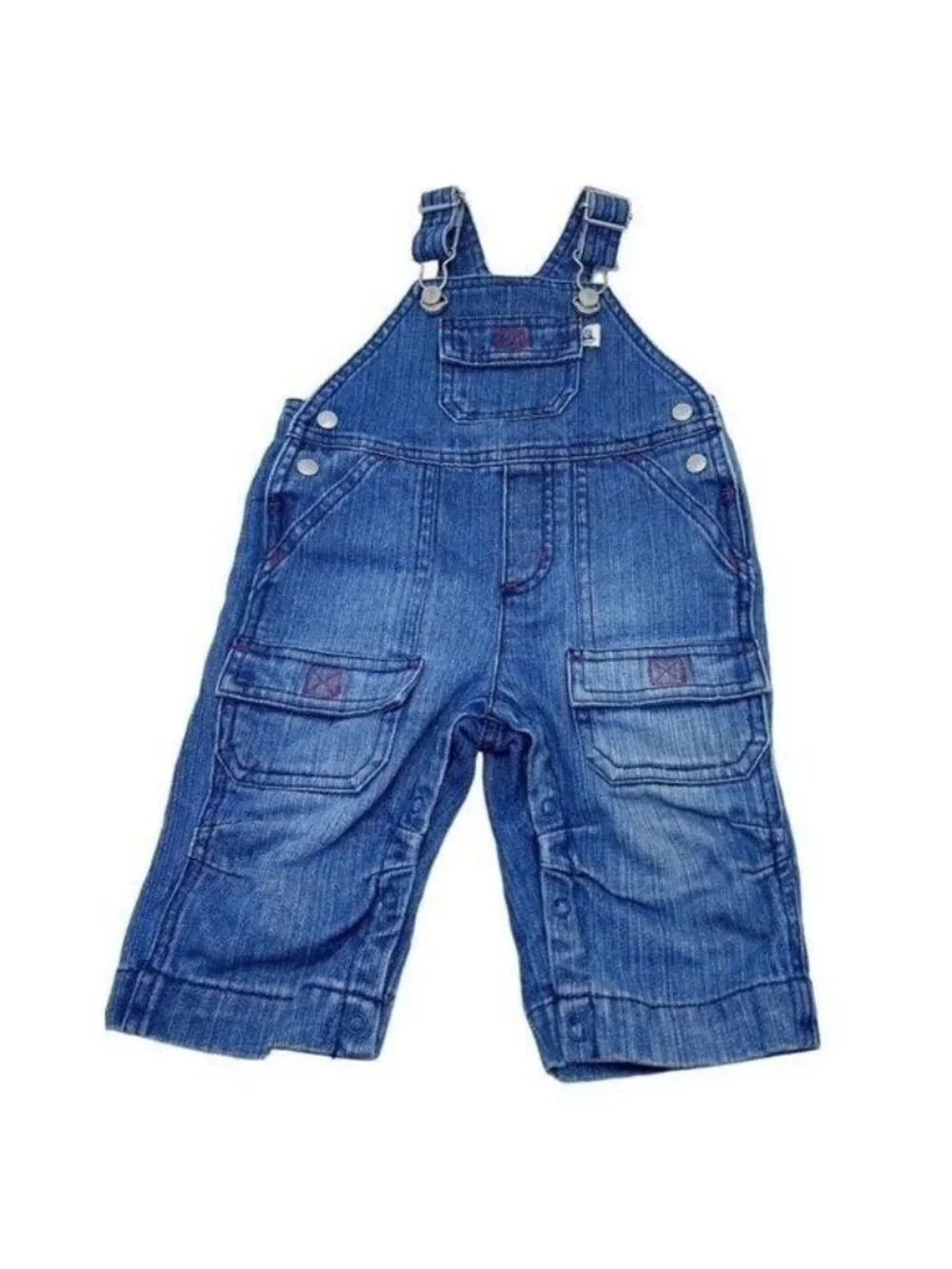 Gymboree Blue Bibs Overalls Size 3 to 6 months denim 2004